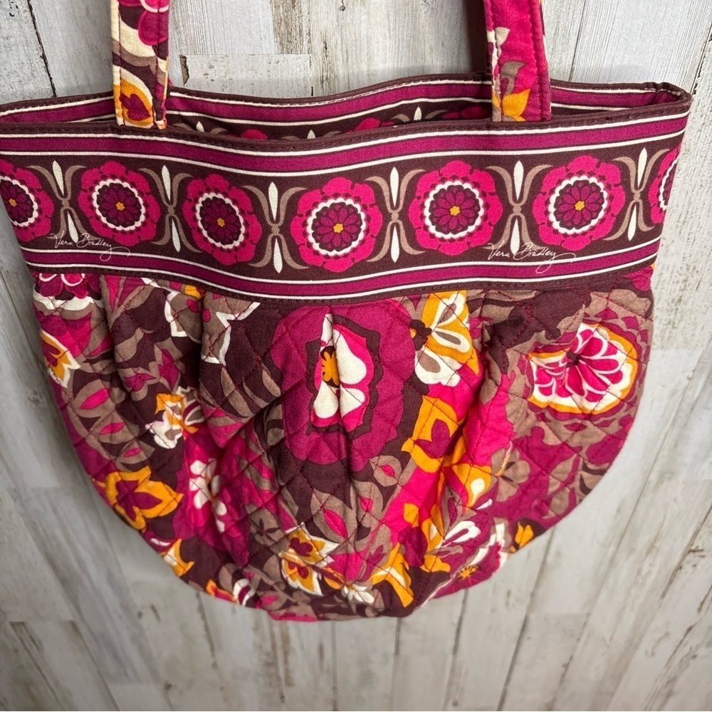 Vera Bradley Carnaby Floral Tote Shoulder Bag Handbag Purse - Picture 5 of 16